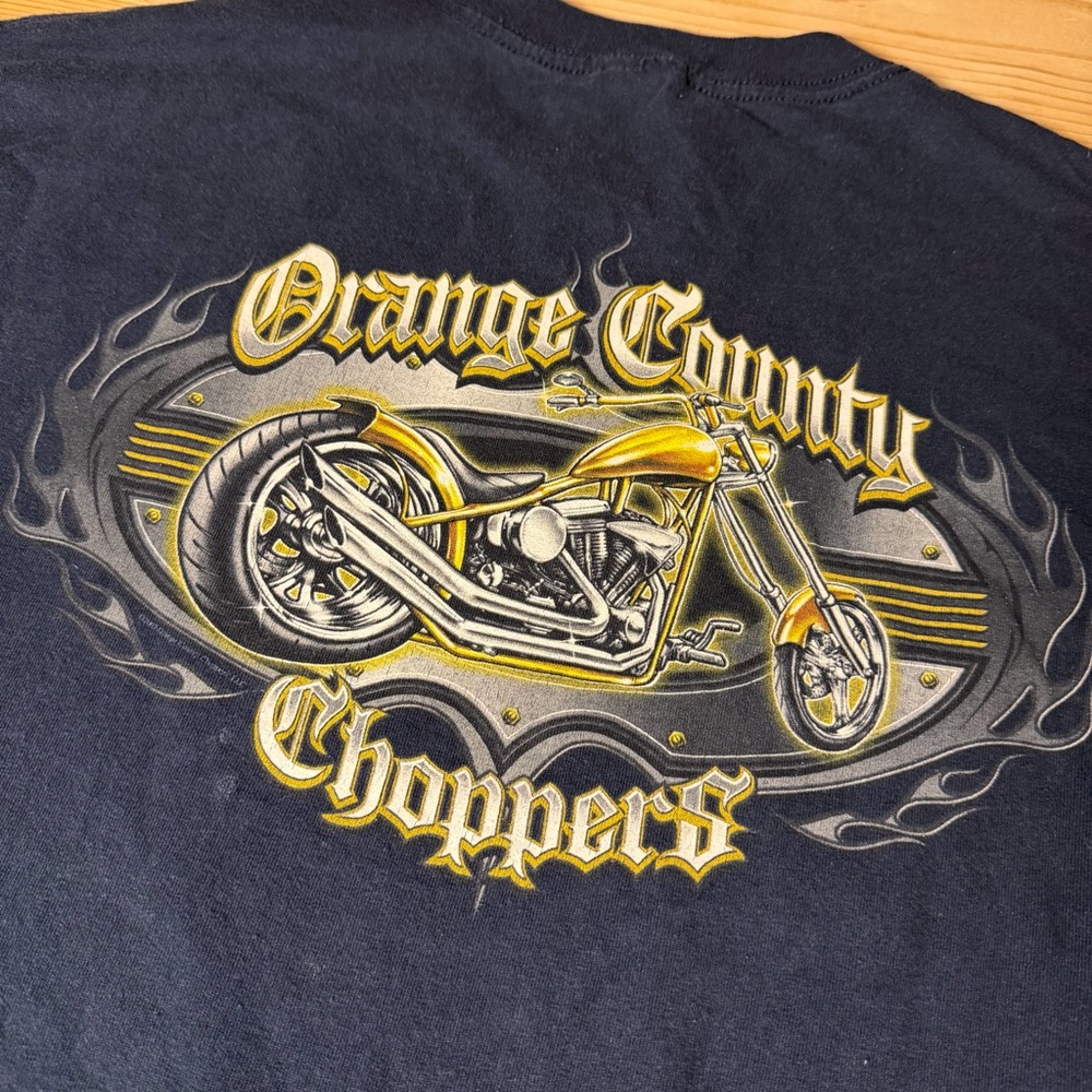 Orange County Choppers OCC New York Black Graphic T-Shirt Mens XL Large Print
